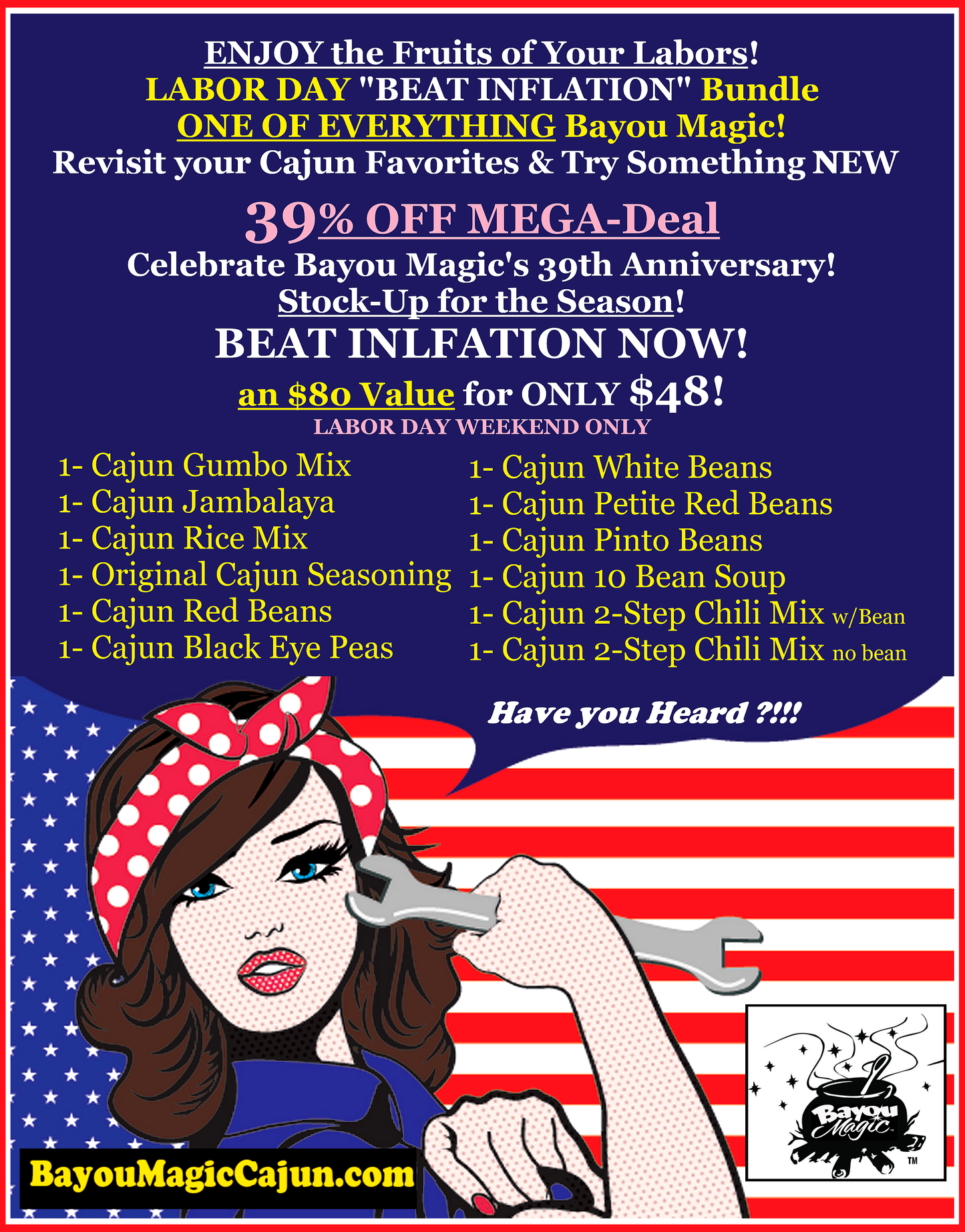 !Fruits of YOUR Labors! "Bayou Magic LABOR DAY BEAT INFLATION" Bundle