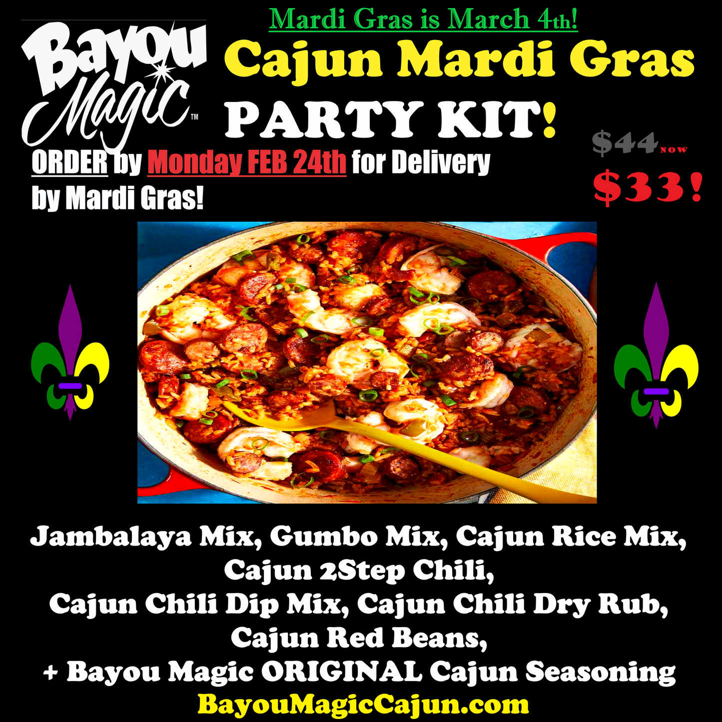 Bayou Magic Cajun Mardi Gras Party Kit