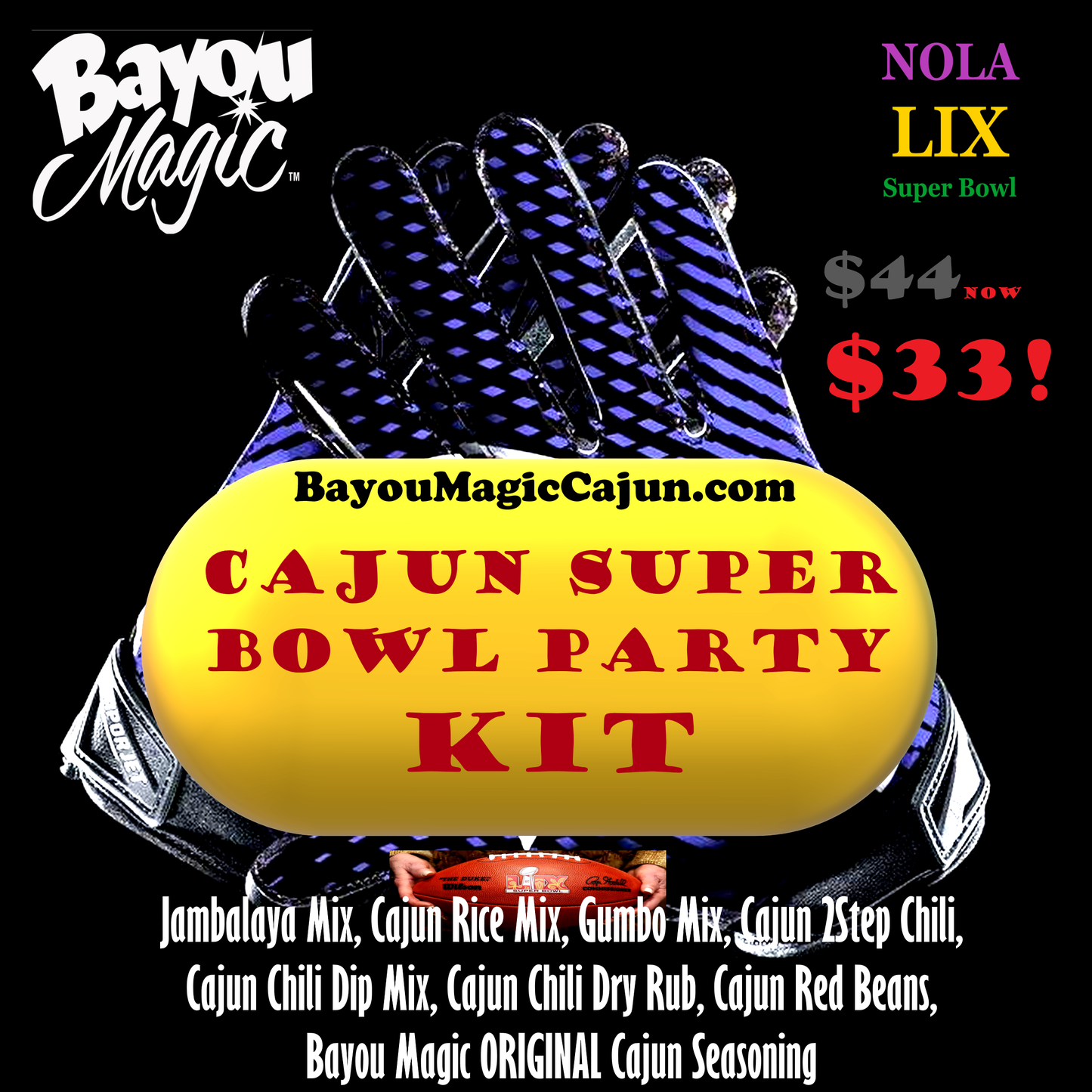 Cajun Super Bowl Party Kit