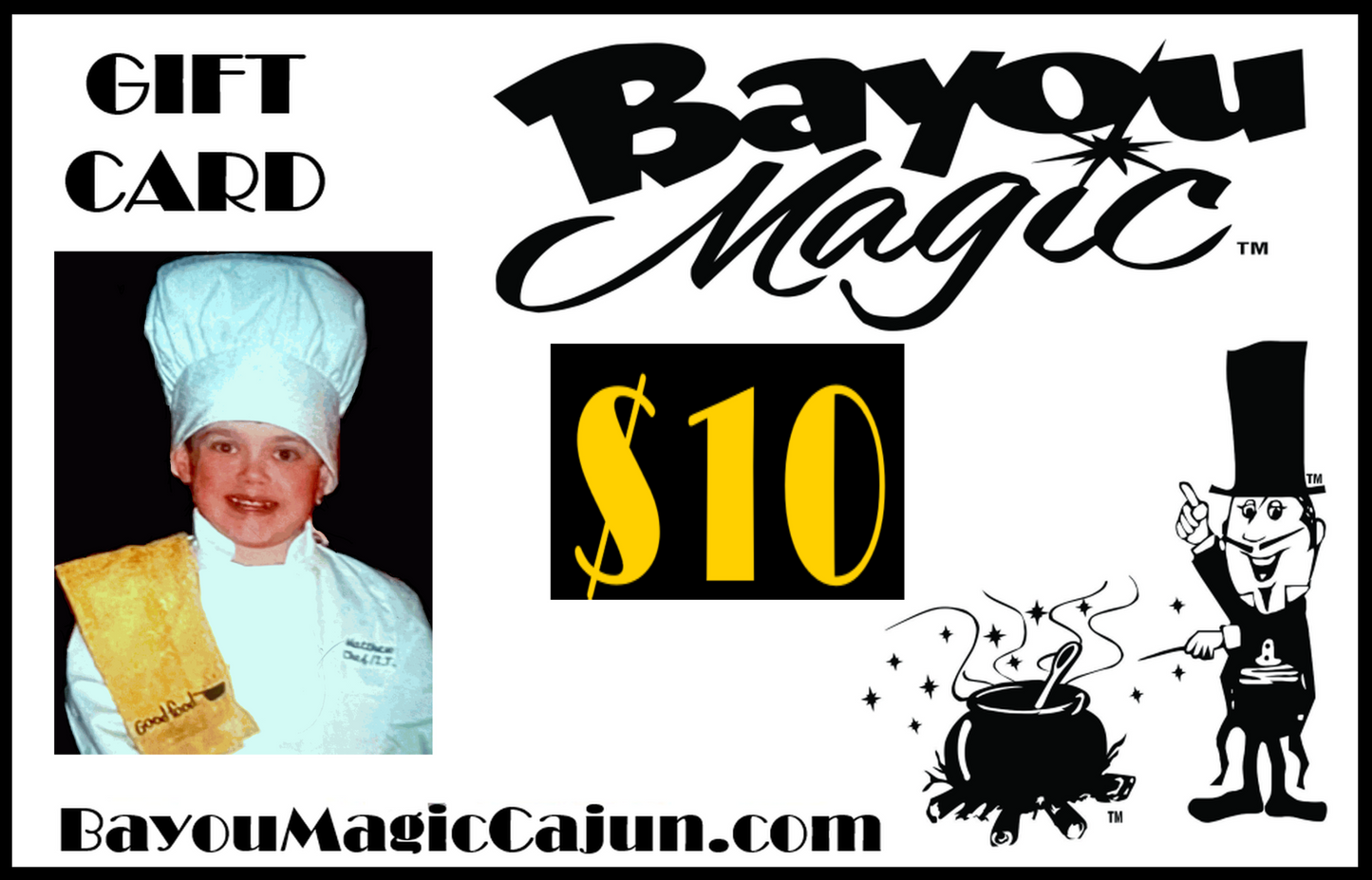 Bayou Magic Gift Card! Enjoy U-Self! Share U-Self!